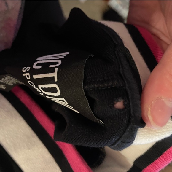 Victorias Secret Sport Black Satin Zip Up Track Jacket Varsity Vintage Size L - Picture 2 of 9